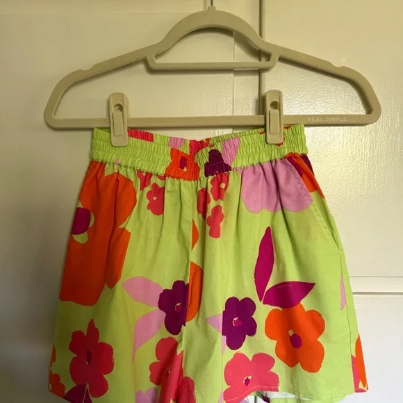 Sabo‎ Thessy Top & Short Set Lime Floral Size XS
